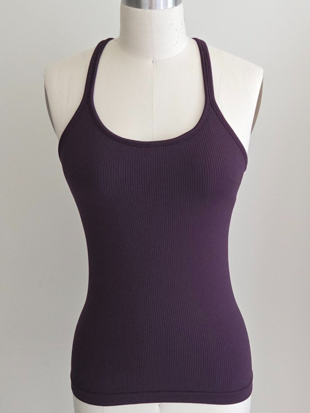 Athleta Renew Built-In Bra Tank Top Dark Purple Size Small A-C